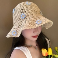 Women Sun Hat Foldable UV Protection Beach Straw Hat Summer Vacation Travel Bucket Hat