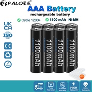 PALO 1.2V 1100mAh AAA Rechargeable Battery  NiMH Battery for Remote Control Toys 1.2V AAA Battery