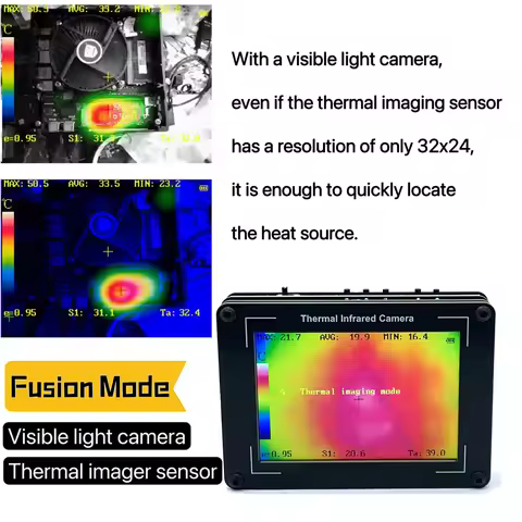 3.5 Inch Thermal Infrared Camera 32x24 Pixel Thermal Imaging Camera -40-450℃ Measurement Infrared Im