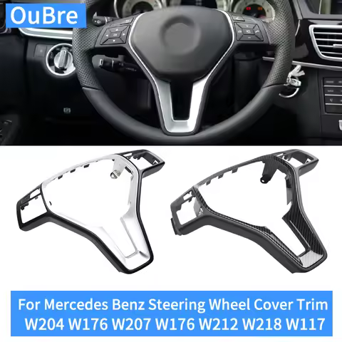Car Steering Wheel Chromed Cover Trim Replacement For For Mercedes Benz W204 W176 W207 W176 W212 W21