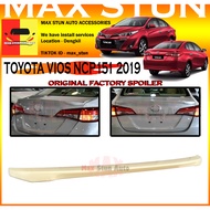 TOYOTA VIOS NCP151 2019 OE LOOK SPOILER REAR TRUNK SPOILER DUCKTAIL VIOS 2019 NCP 151 REAR BOOT SPOI