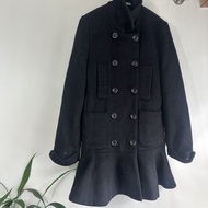 $128！極厚！黑色雙排扣大衣 女裝大嬲 氣質女神