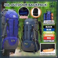 MR 45L+5 Large Capacity Outdoor Hiking Backpack Waterproof Unisex Outdoor Travel Camping Bag Beg Hik