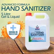 75% Alcohol Hand Sanitizer Gel 5 Litre (Kill 99.9% Germ, Bacteria, Virus)
