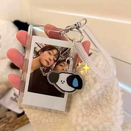 Transparent Acrylic Photocard Holder 3 Inch Kpop Album Photocard Kawaii Bus Card ID Holder Pendant Keychain School Stationery