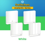 [𝗦𝗜𝗥𝗜𝗠] Schneider Avataron Series White Switches & Sockets Suis Lampu Rumah Suiz Soket Suis Lampu so