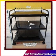 RAK TV BESI 3 SUSUN HITAM