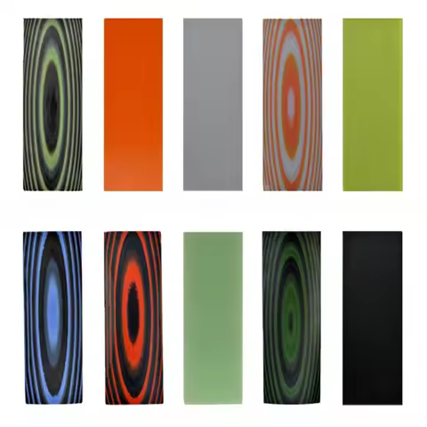 2 Pieces Multi-colors G10 Patch Material DIY Knife Making Handle Material Black/Black Blue/Green G10