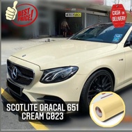 Stiker skotlet oracal 651 cream beige grey abu abu monyet scotlite mobil stiker vinyl decal dan embl