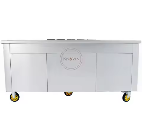 Thailand Fry Ice Cream Machine Fried Ice Roll Pan Flat Pan Double Pan Rolled Ice Maker Frozen Yogurt