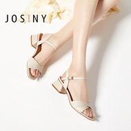 YK8 Josiny Women's Heels Sandals Strappy Heels Thick Heel Slippers Summer New Style