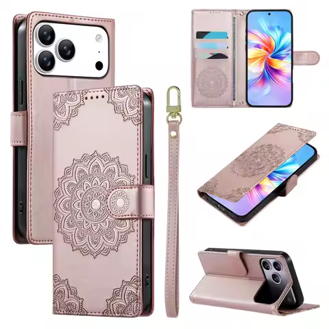 Totems Flower Lnayard Leather Case For NOKIA G60 G22 G21 G11 Plus C32 C31 C22 C21 C12 Pro C2 2ND Edi