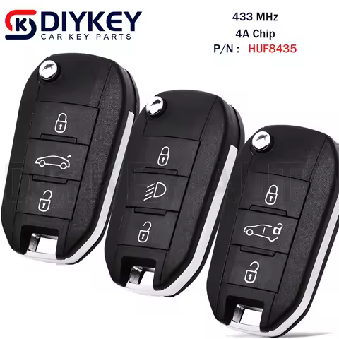 Flip Remote Car Key Fob 3 Buttons 433MHz 4A Chip for Citroen Aircross C3 C5 C6 for Peugeot 308 4008 