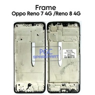 MESIN Middle Bone Frame Oppo Reno 7 4G Reno 8 4G/CPH2363/CPH2457 - Bezzel Bejel Bezel LCD & Machine 