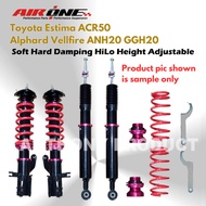 Toyota Estima ACR50, Alphard Vellfire ANH20 GGH20 Adjustable Body Shift Coilover (HiLow BodyShift / Softhard Monotube)