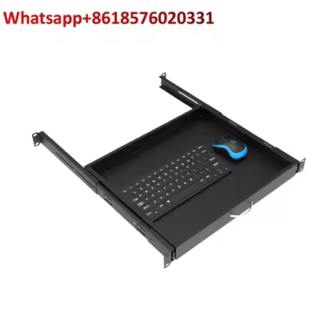 1x1x1cm 19 inch cabinet sliding layer board telescopic tray computer room keyboard storage rack 1U d