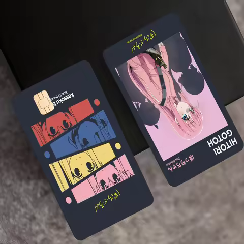 BOCCHI THE ROCK Film Skin Sticker Tape For Bank Credit Debit Card Personalized Credit Card Protectio