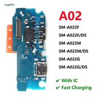 USB Charging Board Dock Port Connector Charger Micro USB Plug Mic Flex Cable For Samsung Galaxy A02 