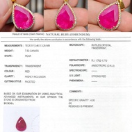 Natural HQ Batu Fresh Color Good Luster Gold 75% Diamond Red Ruby Burma Birma Myanmar Heated-a 7.53 