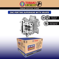 TOBAKI RACING CNC PORTING SUPERHEAD CYLINDER HEAD WITH VALVE YAMAHA LC135 &gt;&gt; 20/23 , 22/25 , 23/26 , 24/27 , 25/28