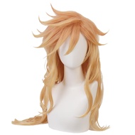 XiongXiongLe Douma Cosplay Wig Anime Game Demon Slayer Men Costume Long Yellow Hair Wigs for Boys Co