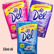 Del fabric softener 33ml x6