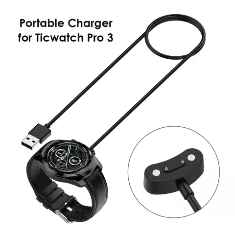 Smart Watch Wireless Charging Cable Fast Charger for Ticwatch Pro 3/Ticwatch Pro 3 LTE USB Charging 