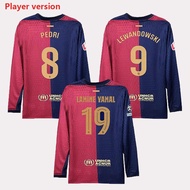 เสื้อฟุตบอล S-2XL 24 25 BarCELonaS ผู้ใหญ่,เสื้อฟุตบอล2024 2025 LAMINE YAMAL LEWANDOWSKI JERSEYS PED