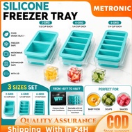 2/4/6 Grid ice cube molder Giant storage silicone ice cube molder freezer tray with lid