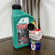 PETRONAS ENGINE OIL F700 15W50 4T WITH OIL FILTER LC135 Y15 & STP OIL TREATMENT FOR ALL MOTORCYCLE U