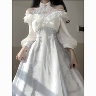 Iris Dream lolita Genuine Original Large Size lolita Skirt Princess Skirt Improved Hanfu Classy Puff