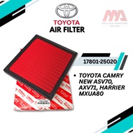TOYOTA ENGINE AIR FILTER CAMRY NEW ASV70, AXV71, HARRIER, MXUA80 (17801-25020)