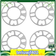 【●TI●】4Pcs Aluminum Wheel Spacers Shims Plate Auto Wheel Spacers 5mm Stud for 4X100 4X114.3 5X100 5X