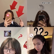 Rotating Loading Symbol Headband Fun Question Exclamation Mark Hair Clips Accessories Gifts