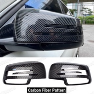 2pcs Replacement Carbon Fiber Pattern Rearview side Mirror cover caps For Mercedes Benz W176 W246 W2