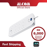 Masterplug Surge Extension Lead SRGSU83PW-MPA with 8 Sockets, 2 3.1A USB Ports 3 Meter Length for Ho