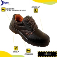 [ON SALE] GOLD HAMMER BLACK ORANGE SAFETY SHOES LOW CUT STEEL TOE CAP WORK UNISEX SAFETY SHOES Kasut
