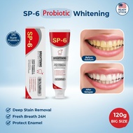 SP-6 Super Probiotic Whitening Toothpaste Ubat Gigi Pemutih Karang Gigi Nafas Segar Stain Removal Fr