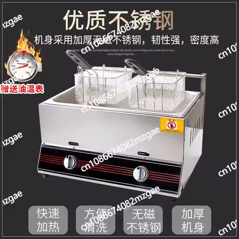 Gas fryer Commercial stall Fried skewers Equipment Fryer Fryer Fritters Machine French fries Fried c