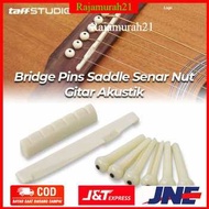 TaffSTUDIO Bridge Pins Saddle String Nut Acoustic Guitar - A009 - Beige - OMHZQ7BE