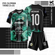 Baju Jersey Stelan PSS Sleman Third Hitam Hijau 24/25 Terbaru Supporter