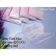 HIJAU PUTIH FINE WHITE AB GLITTER Pink Green shine