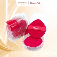 Care4u double-sided makeup sponge (2 pieces/box), soft and smooth, easy to spread cosmetics evenly, 