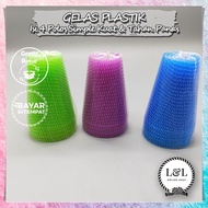 Plastic Drinking Cups 1 Set of Colored Plastic Cups Contains 4 Sets of Practical Plastic Cups That D