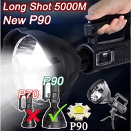 Portable Powerful XHP90 LED Flashlight Handheld long shot lampu suluh USB Rechargeable Stand Super B