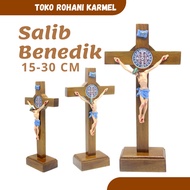 BENTICTUS SITTING CROSS 15-25 CM (RIa) CATHOLIC TABLE CROSS BENEDICT CROSS/ CATHOLIC CROSS/