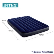 Intex Kasur Angin Double Bed Matras 137 x 191cm Durabeam Blue 64758