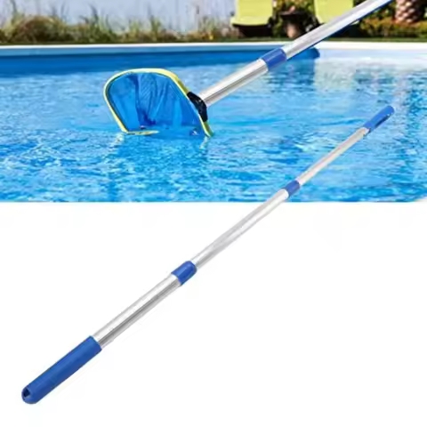 Telescopic Swimming Pool Pole, 3-Section Aluminum Extendable Step-Up Pole, Adjustable Extension Pool