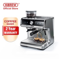 HiBREW Espresso Coffee Machine Barista Pro 19Bar Bean to Espresso,Cafetera Commercial Level Semi-aut