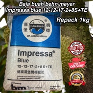 Baja NPK impressa blue 12-12-17-2+8S+TE Baja buah durian,mangga,limau dan lain-lain